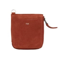 Zip Wallet - Red Suede