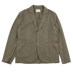 Cotton Linen Blazer - Olive