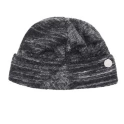 Fleece Beanie - Slate Wool Polka