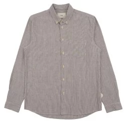 Relaxed Fit Shirt - Brown Fine Stripe