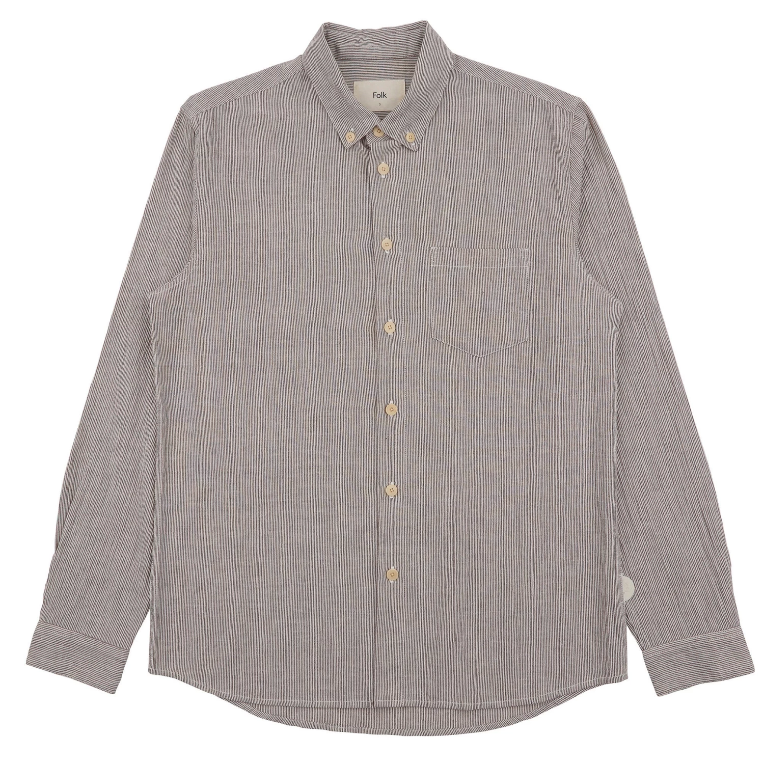 Relaxed Fit Shirt - Brown Fine Stripe 3 Relaxed Fit Shirt - Brown Fine Stripe