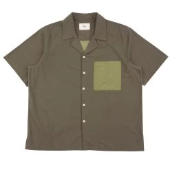 2 Tone Soft Collar Shirt - Olive