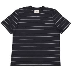 Microstripe Tee - Soft Black/ Off White