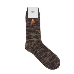 Melange Sock - Ash Brown Mix