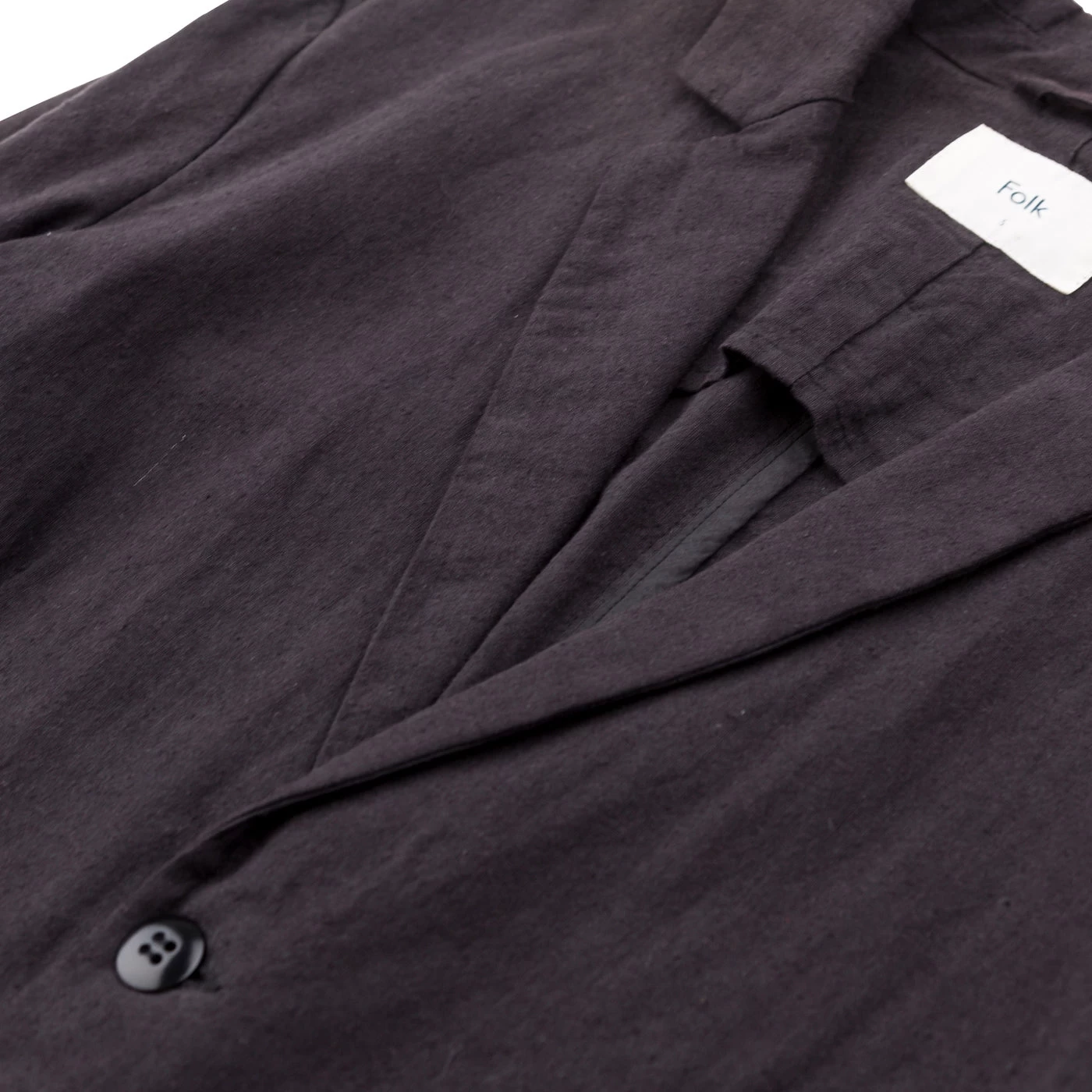 Cotton Linen Blazer - Soft Black 8 Cotton Linen Blazer - Soft Black - Image 6