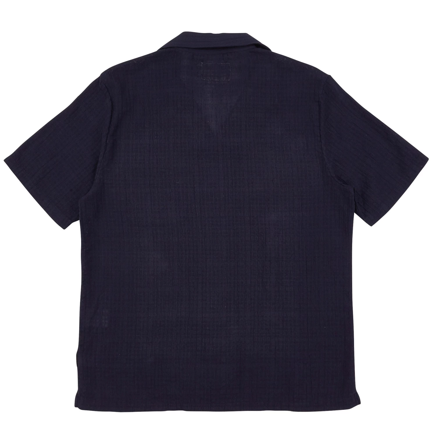 SS Soft Collar Shirt - Navy Open Weave Check 7 SS Soft Collar Shirt - Navy Open Weave Check - Image 5