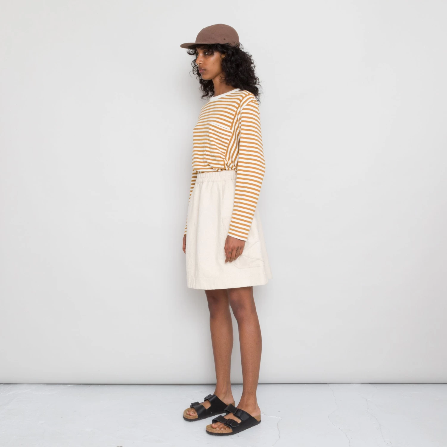 LS Panel Tee Women's - Ochre Ecru 4 LS Panel Tee Women's - Ochre Ecru - Image 2