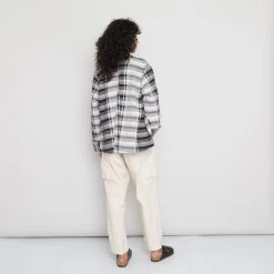 Pleated Shirt Women's - Navy Basket Weave Check -Folk Store PRODUCT SLOT 3 921679 6C9EBFC92CBC166DC5549507C9F777E6FB27BB4AEEC7C8F13A98333703A8E4292CB3DA20DFDD7D11082A43403D4EFCE3607A14E27A2E53396F2093A97EA3D545