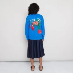 Embroidered Boxy Sweat Women's - Ocean Blue -Folk Store PRODUCT SLOT 3 921686 6C9EBFC92CBC166DC5549507C9F777E6FB27BB4AEEC7C8F13A98333703A8E4292CB3DA20DFDD7D11082A43403D4EFCE3607A14E27A2E53396F2093A97EA3D545