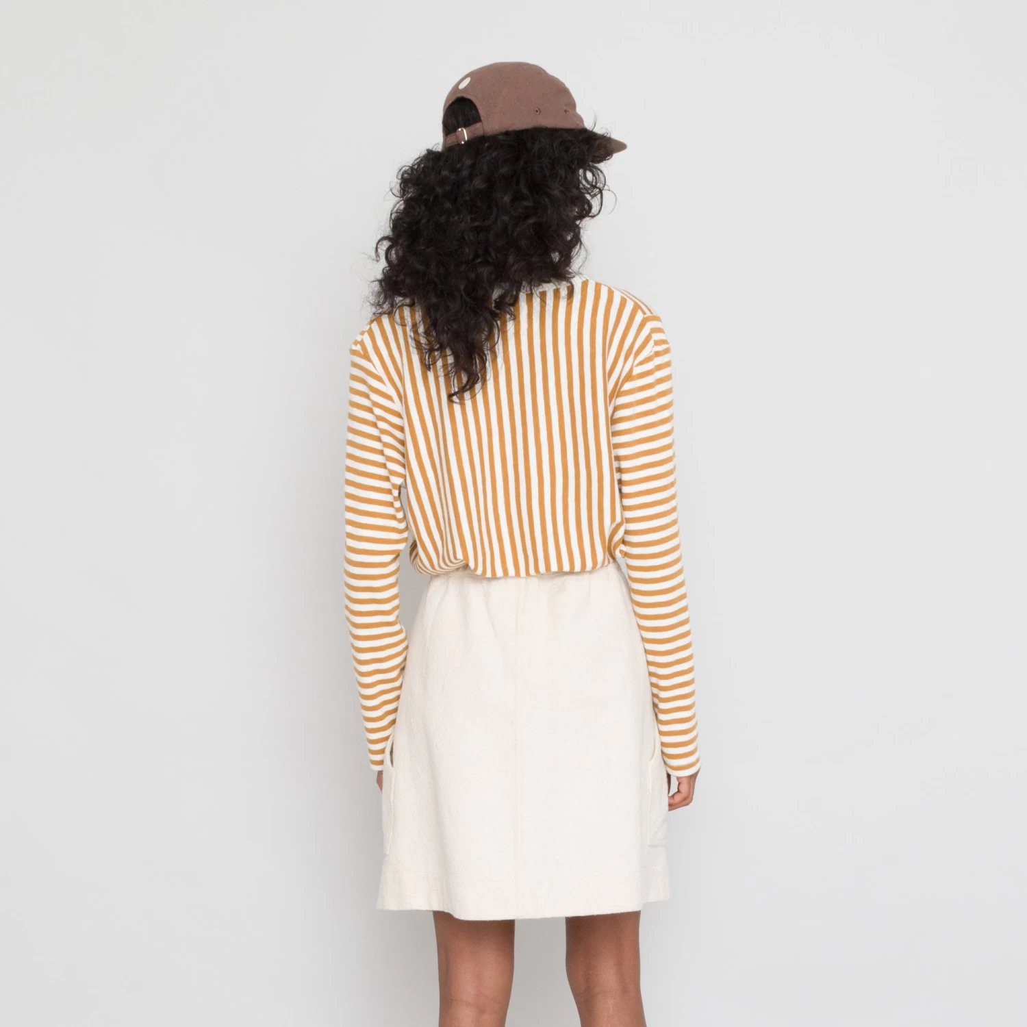 LS Panel Tee Women's - Ochre Ecru 5 LS Panel Tee Women's - Ochre Ecru - Image 3
