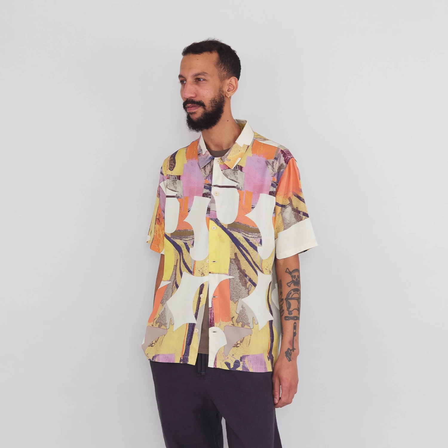 Gabe Shirt - Cutout Print Coral Multi 5 Gabe Shirt - Cutout Print Coral Multi - Image 3