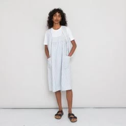 Patch Pocket Dress Women's - Cornflower Ecru Stripe -Folk Store PRODUCT SLOT 4 921641 6C9EBFC92CBC166DC5549507C9F777E6FB27BB4AEEC7C8F13A98333703A8E4292CB3DA20DFDD7D11082A43403D4EFCE3607A14E27A2E53396F2093A97EA3D545
