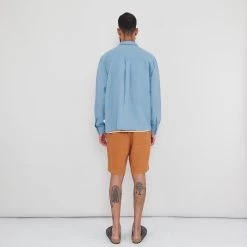 Assembly Short - Ochre Cotton Linen -Folk Store PRODUCT SWATCH 895943 6C9EBFC92CBC166DC5549507C9F777E6FB27BB4AEEC7C8F13A98333703A8E4292CB3DA20DFDD7D11082A43403D4EFCE3607A14E27A2E53396F2093A97EA3D545