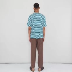 Classic Stripe Tee - Ocean Blue/ Ecru -Folk Store PRODUCT SWATCH 896023 6C9EBFC92CBC166DC5549507C9F777E6FB27BB4AEEC7C8F13A98333703A8E4292CB3DA20DFDD7D11082A43403D4EFCE3607A14E27A2E53396F2093A97EA3D545