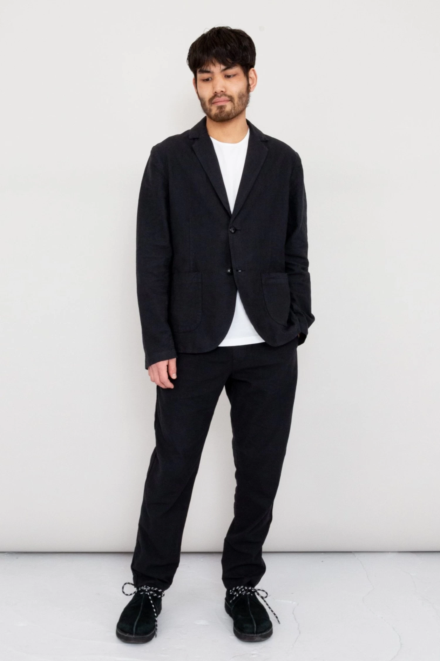Cotton Linen Blazer - Soft Black 5 Cotton Linen Blazer - Soft Black - Image 3