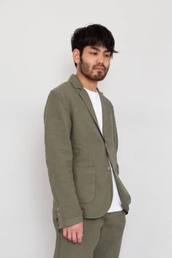 Cotton Linen Blazer - Olive -Folk Store Ryosuke SS23 337 57a24864 c53b 45ac a4ec d8d8d7dbc0d1