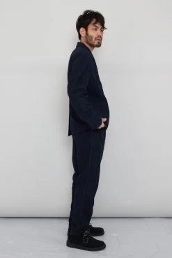 Cotton Linen Blazer - Soft Navy -Folk Store Ryosuke SS23 355 fc9dff1d c71e 49a6 ae11 5f24d892c061