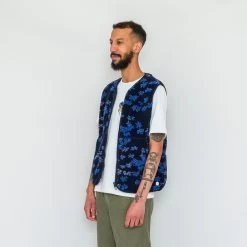 Collarless Puzzle Gilet - Stars And Flowers TH -Folk Store SS24preMarcelo 258