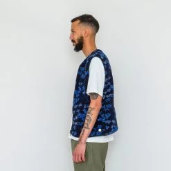 Collarless Puzzle Gilet - Stars And Flowers TH -Folk Store SS24preMarcelo 259