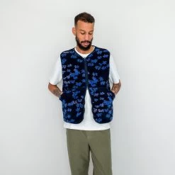 Collarless Puzzle Gilet - Stars And Flowers TH -Folk Store SS24preMarcelo 270