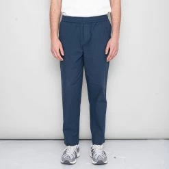 Drawcord Assembly Pant - Ash Navy Crinkle 15 Drawcord Assembly Pant - Ash Navy Crinkle -Folk Store SidneySS24trousers 019