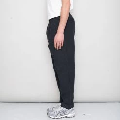 Drawcord Assembly Pant - Soft Black Linen -Folk Store SidneySS24trousers 067