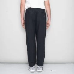 Drawcord Assembly Pant - Soft Black Linen -Folk Store SidneySS24trousers 068