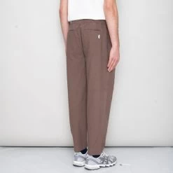 Drawcord Assembly Pant - Ash Brown Crinkle -Folk Store SidneySS24trousers 091