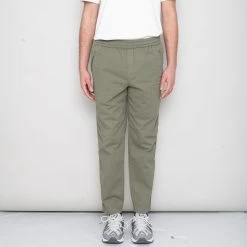 Drawcord Assembly Pant - Olive Seersucker -Folk Store SidneySS24trousers 108