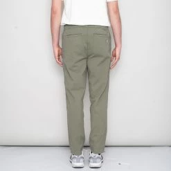 Drawcord Assembly Pant - Olive Seersucker -Folk Store SidneySS24trousers 112