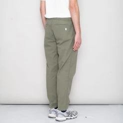 Drawcord Assembly Pant - Olive Seersucker -Folk Store SidneySS24trousers 113
