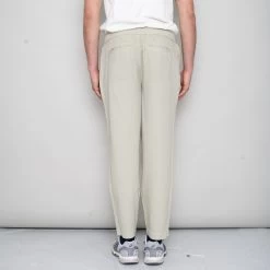 Drawcord Assembly Pant - Light Olive Herringbone -Folk Store SidneySS24trousers 143