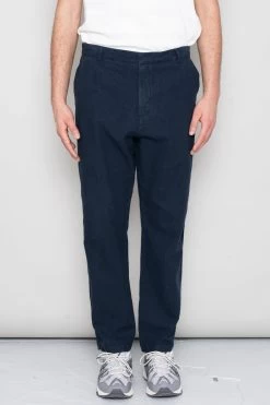 Cotton Linen Trouser Fixed - Soft Navy -Folk Store SidneySS24trousers 176