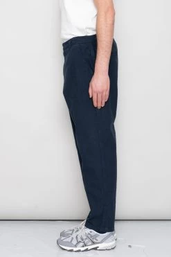 Cotton Linen Trouser Fixed - Soft Navy -Folk Store SidneySS24trousers 179