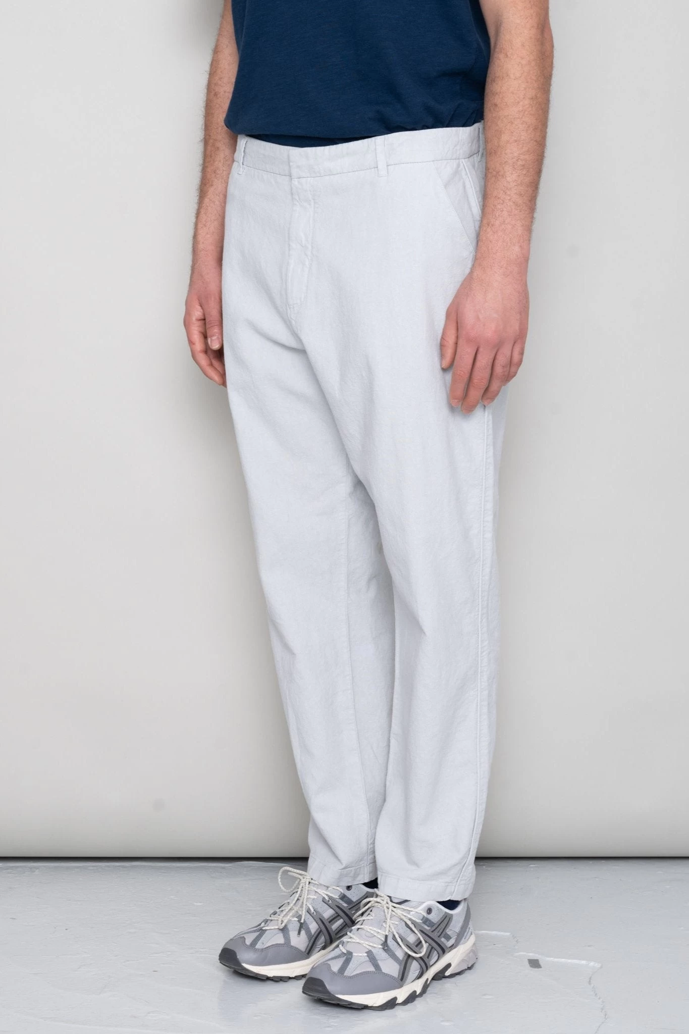 Cotton Linen Trouser Fixed - Mist Blue 4 Cotton Linen Trouser Fixed - Mist Blue - Image 2