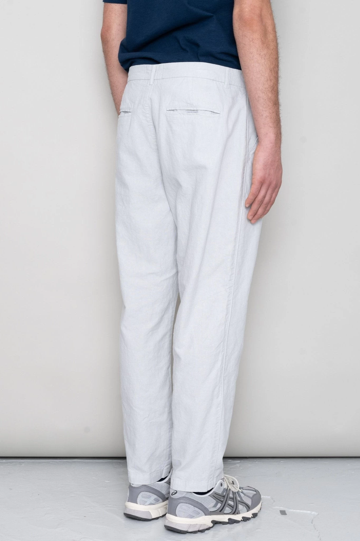 Cotton Linen Trouser Fixed - Mist Blue 5 Cotton Linen Trouser Fixed - Mist Blue - Image 3