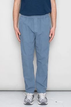 Cotton Linen Trouser Drawcord - Woad -Folk Store SidneySS24trousers 196
