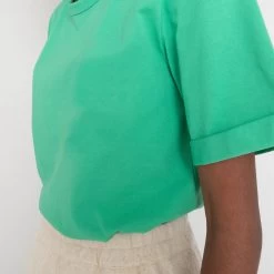 Multistitch Tee Women's - Emerald -Folk Store UPCLOSE