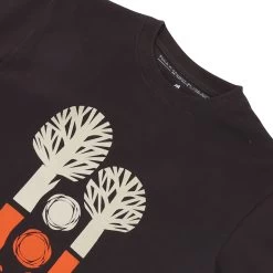 Organic Cotton Tee - Wash Black - Tree Lake -Folk Store colllab 1478