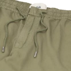 Drawcord Trousers - Olive -Folk Store drawcordtrouser olive2