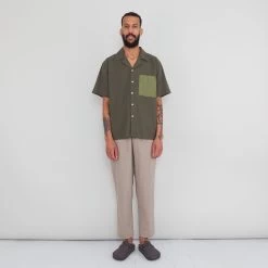 Signal Pant - Mushroom Linen -Folk Store folkss24mens21797