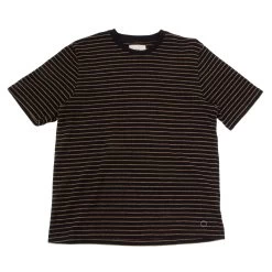 SS Textured Stripe Tee - Black Taupe