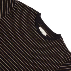 SS Textured Stripe Tee - Black Taupe -Folk Store ss24coreflats 048