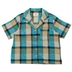 Short Sleeve Soft Collar Shirt Women's - Multigingham Check